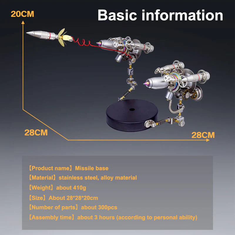 3D Missile Display Base Model for Mechanical Bunny Aerospace Rabbit