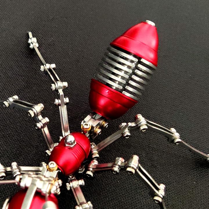 Detailed View of 3D Metal Ant Puzzle Parts