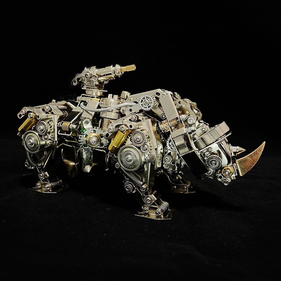 Mechanical Rhino 3D Metal Puzzle DIY Assembly Model(700Pcs)