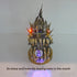 Steampunk Anglerfish with Base 3D Metal Puzzle Lantern Fish Model Kit with Colorful Changing Lights(700Pcs)