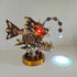 Steampunk Anglerfish with Base 3D Metal Puzzle Lantern Fish Model Kit with Colorful Changing Lights(700Pcs)