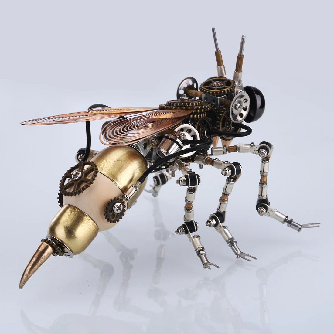 Steampunk Mechanical Wasp Model Kit with Garden Trees Lamp(627 Pcs)